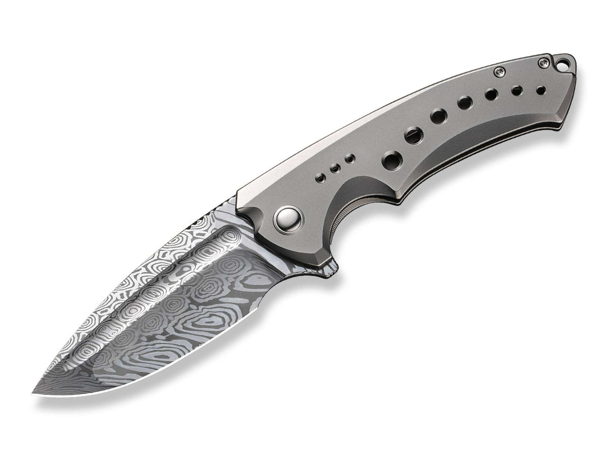 WE Knife Nexusia Titanium Grey Damascus