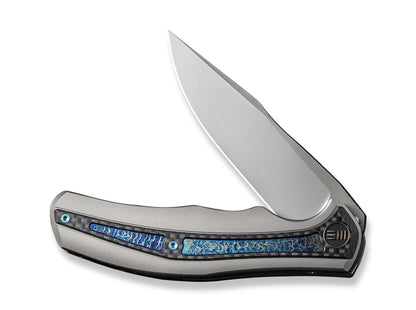 WE Knife Zonda Titanium Grey Twill CF Flamed