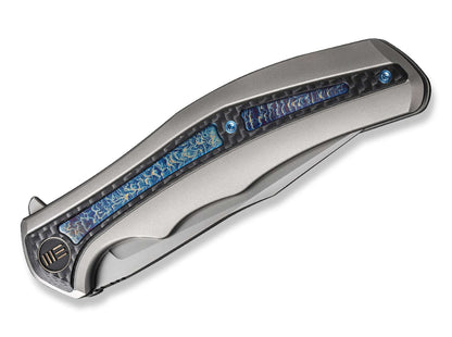 WE Knife Zonda Titanium Grey Twill CF Flamed