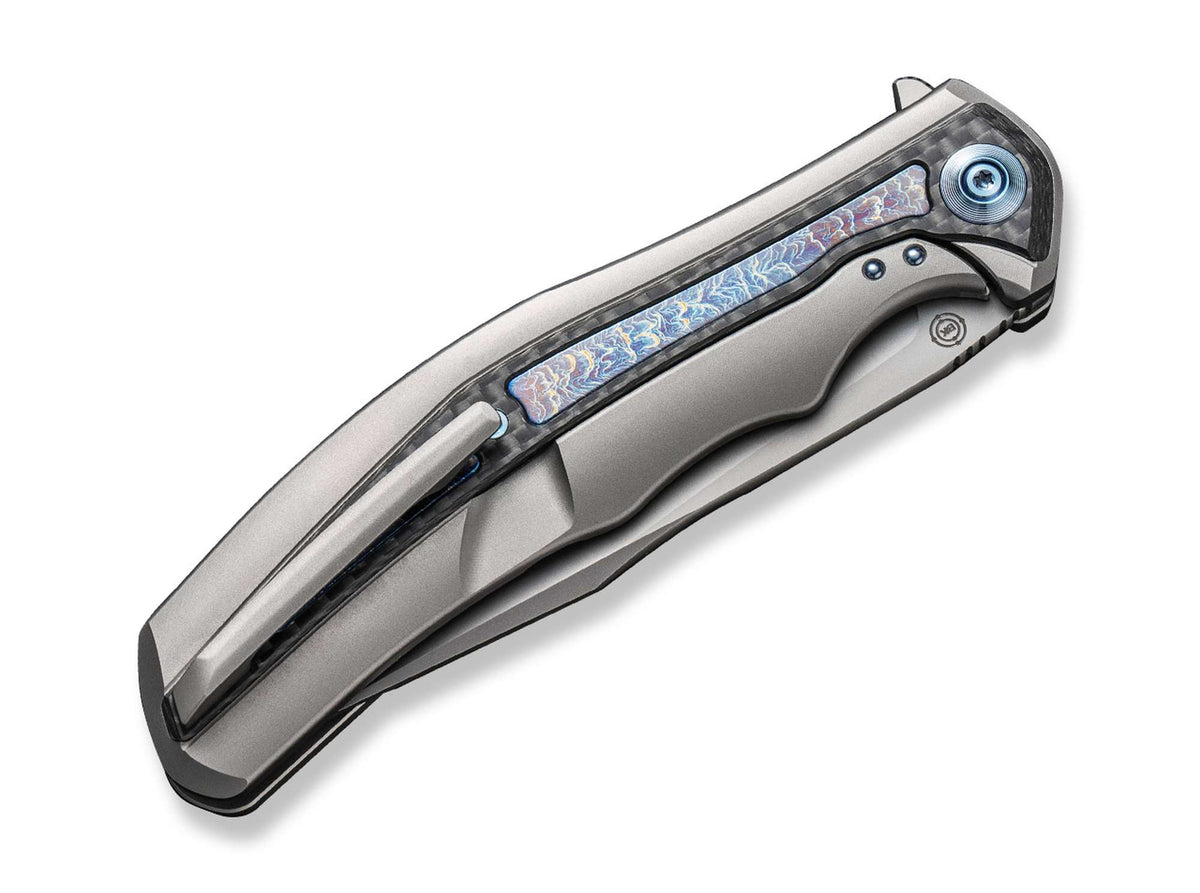 WE Knife Zonda Titanium Grey Twill CF Flamed