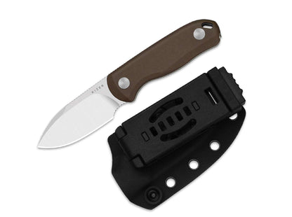 Kizer Drop Bear Fix 14C28N Brown Norplex UltreX Micarta