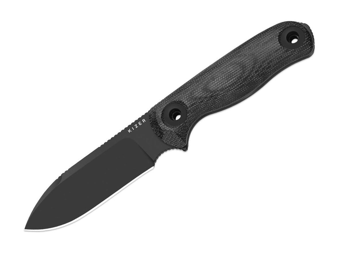 Kizer Drop Bear Fix 3 1095 Micarta All Black