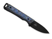 Kizer Whiskey Jack 10V Black Norplex UltreX Micarta & Multicolored Vortex Micarta