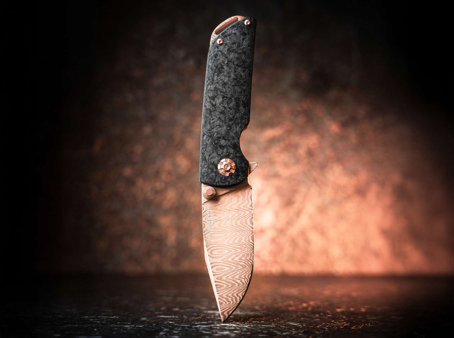 Böker M4 Sherman Damast Rose Gold