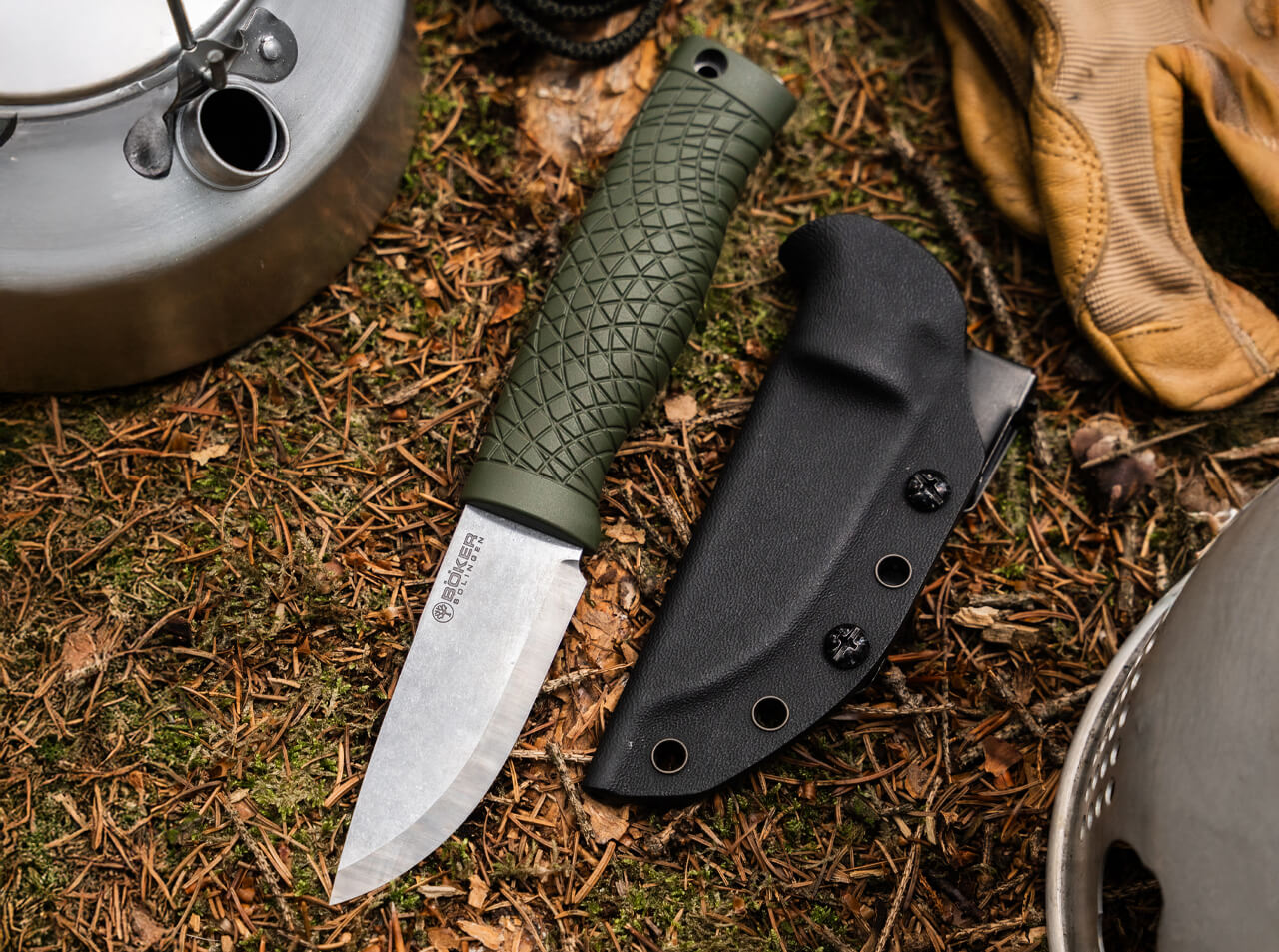 Böker Manufaktur Solingen Bronco Mini CPM3V Green Scandi