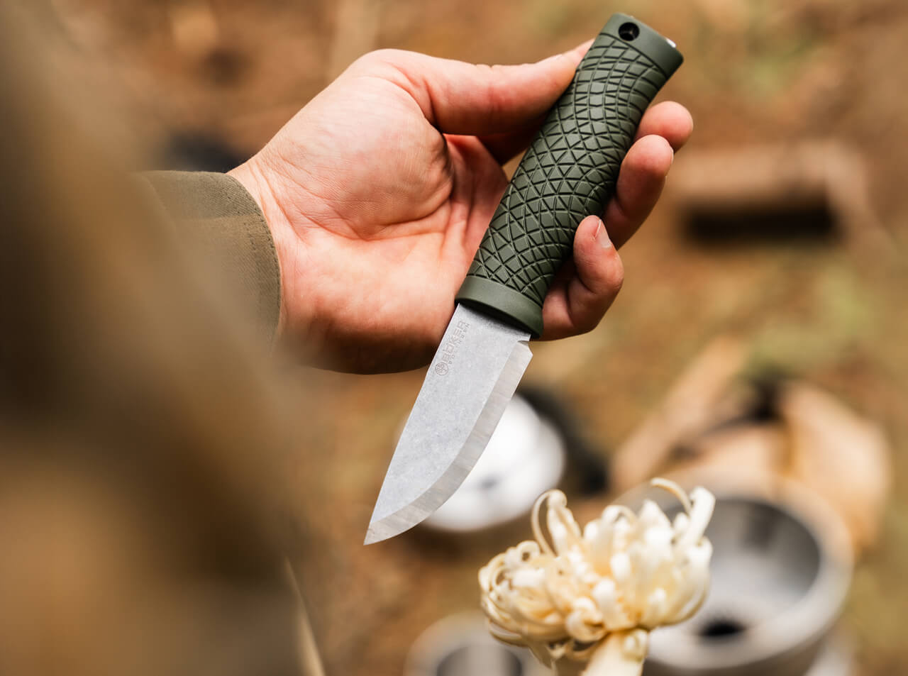 Böker Manufaktur Solingen Bronco Mini CPM3V Green Scandi