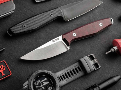 Böker Manufaktur Solingen Daily Knives AK1 Droppoint Richlite Redstone
