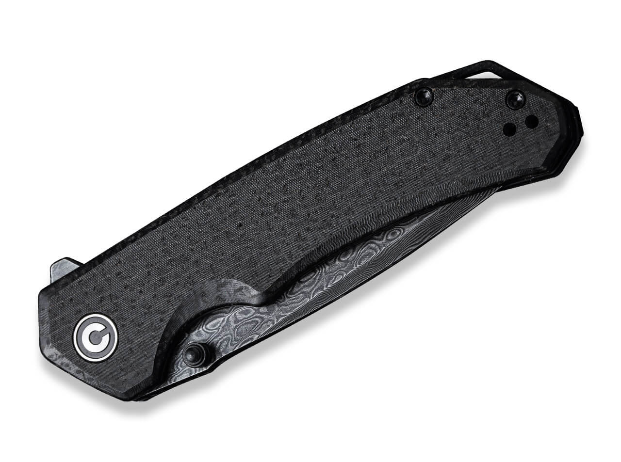 CIVIVI Brazen Damascus Micarta Black