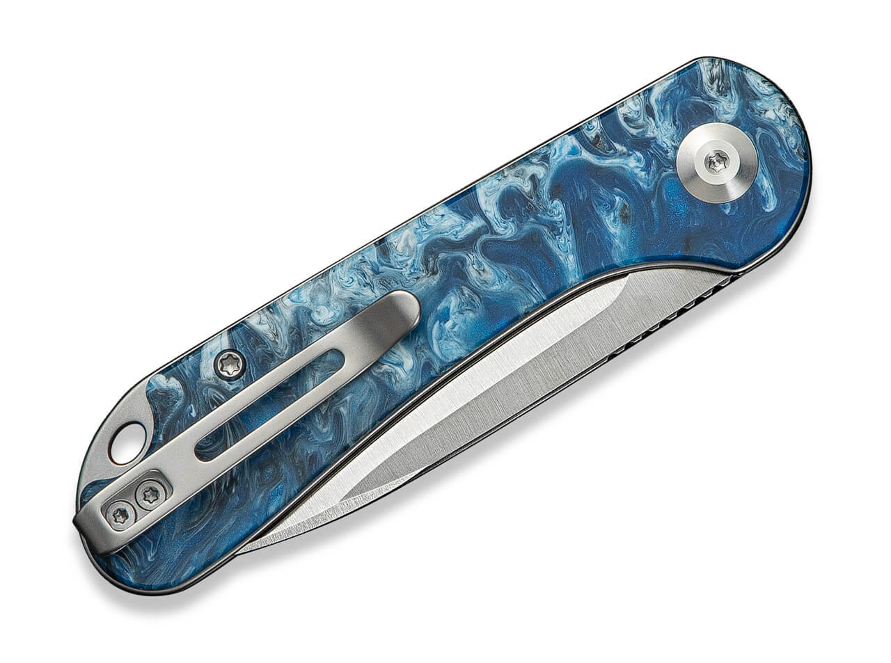 CIVIVI Elementum Slip Joint 14C28N Blue Ocean Resin