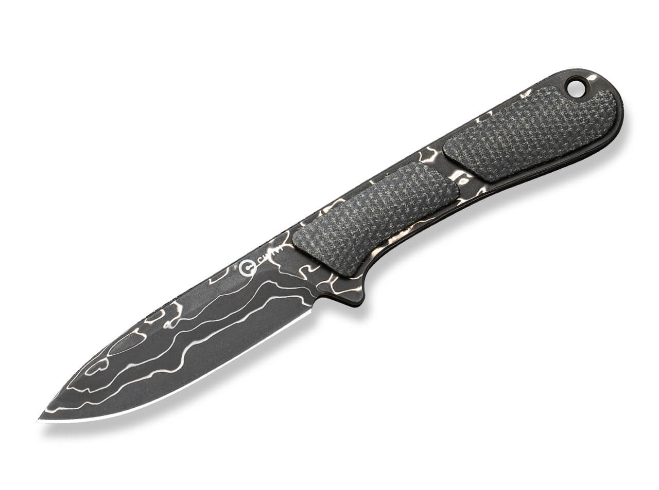 CIVIVI Mini Elementum Fixed Micarta Dark Green Damascus