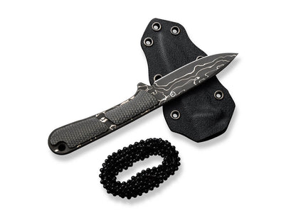 CIVIVI Mini Elementum Fixed Micarta Dark Green Damascus