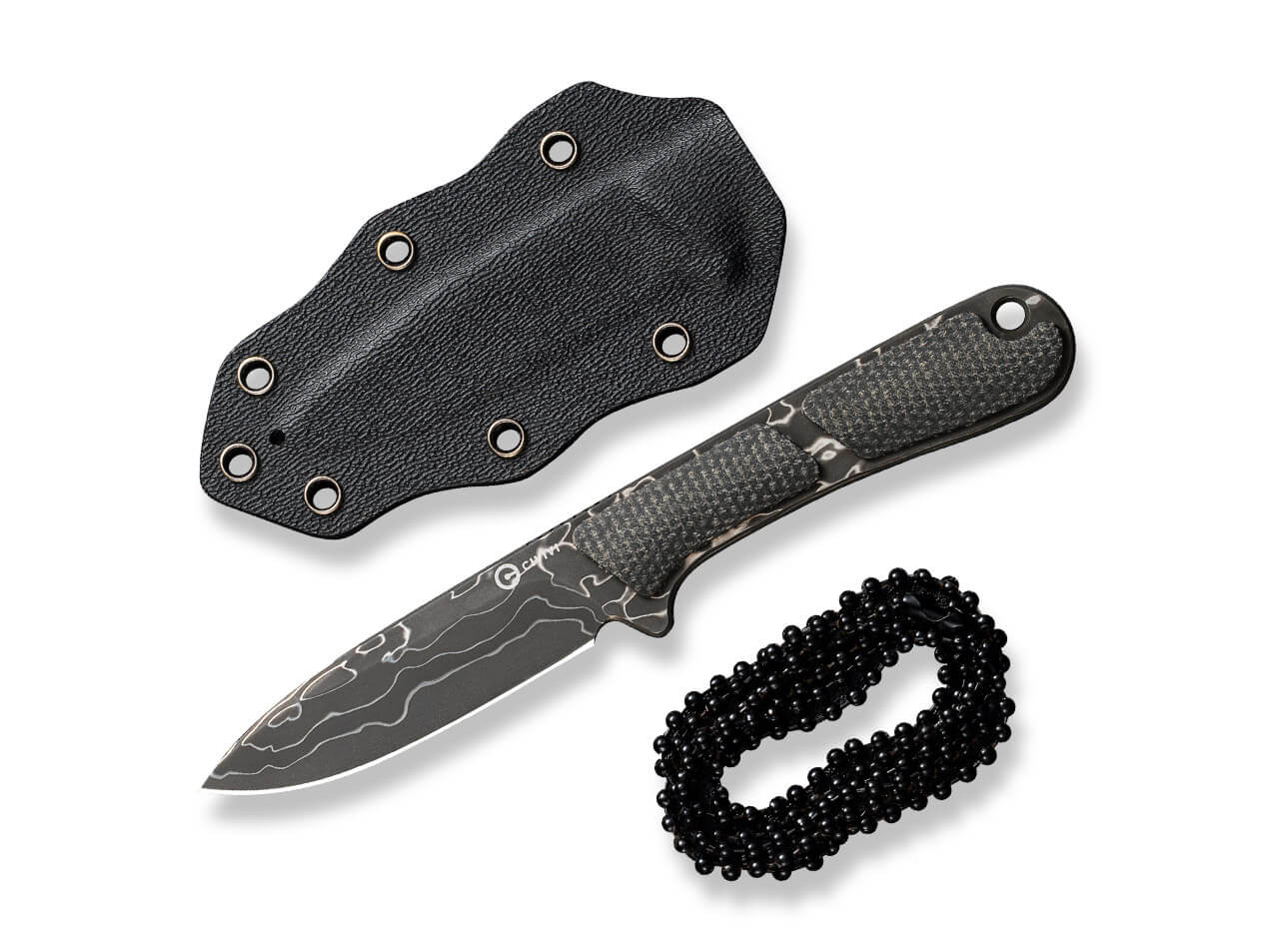 CIVIVI Mini Elementum Fixed Micarta Dark Green Damascus