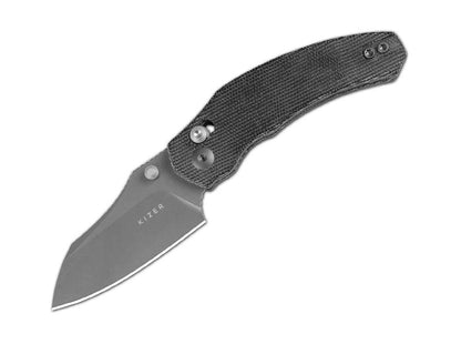Kizer Mini Bulldog Nitro-V Green Micarta