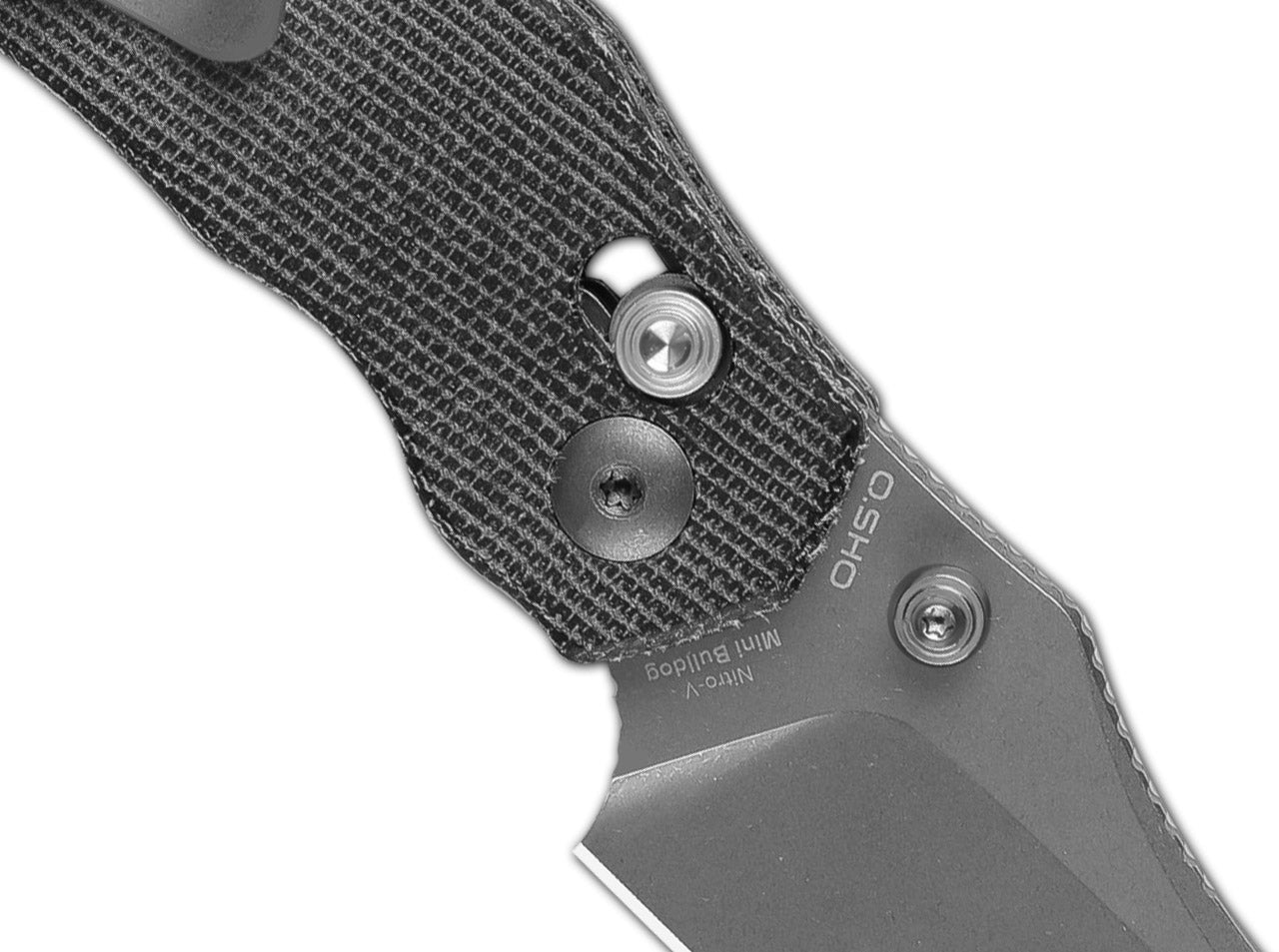 Kizer Mini Bulldog Nitro-V Green Micarta
