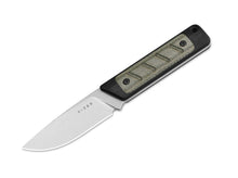 Kizer Smolt 14C28N Black G10 & Green Micarta