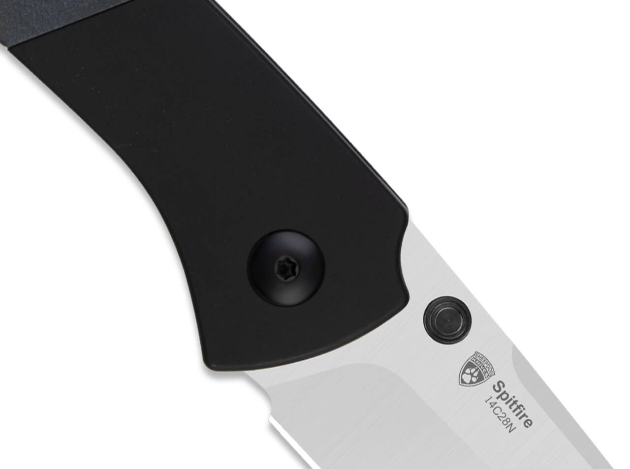 Kizer Spitfire 14C28N Black Aluminum Blue Richlite