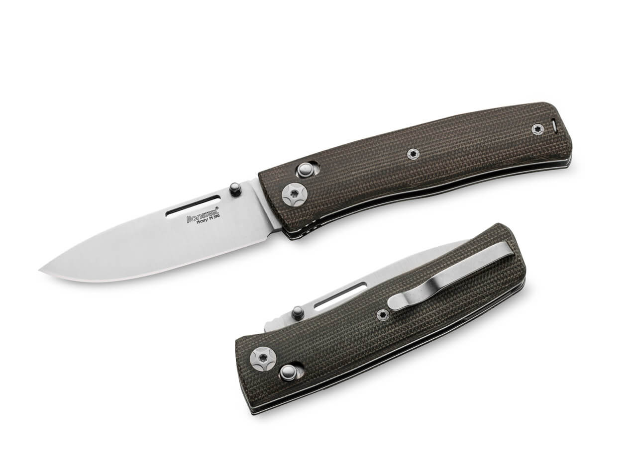 LionSteel Nini M390 Green Micarta