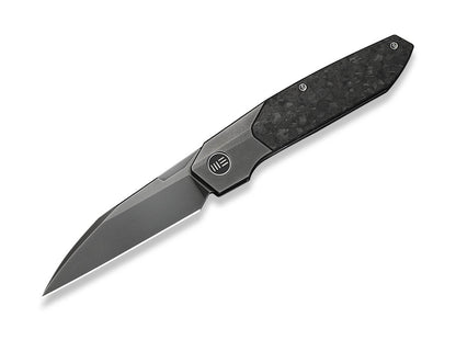 WE Knife Brr15 M390 Gray Ti Shredded CF Polished Gray